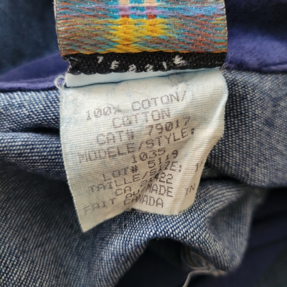 Vintage 90s Western Long Sleeve Denim Velvet Patchwork Maxi Dress Duster Size M - Picture 10 of 11